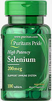 Селен, щитовидна залоза, Puritan's Pride Selenium 200 мкг 100 таб США