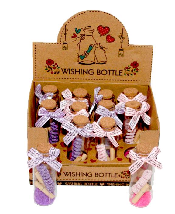 Пляшечка побажань 12 шт Wishing bottle «Послання в пляшці», бантики