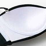 Купальник бандо жіночий роздільний з високою талією і шнурівкою, розмір S (чорний), фото 10