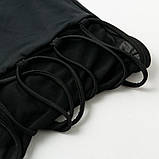 Купальник бандо жіночий роздільний з високою талією і шнурівкою, розмір S (чорний), фото 8