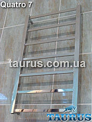 Сушарка для рушників Quatro 7/750 х 500 мм з квадратних труб н/ж. Комбінована, водяна або електро