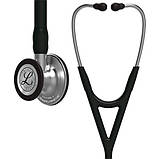 Кардіологічний стетоскоп 3M Littmann Cardiology IV чорний NEW 6152, фото 4