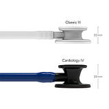 Кардіологічний стетоскоп 3M Littmann Cardiology IV темно-синій з чорною головкою 6168, фото 3