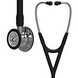 Кардіологічний стетоскоп 3M Littmann Cardiology IV чорний із дзеркальною головкою 6177, фото 6