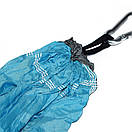 Гамак туристичний з антимоскітною сіткою 260 х 130 см до 200 кг блакитний / синій, фото 8