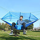 Гамак туристичний з антимоскітною сіткою 260 х 130 см до 200 кг зелений, фото 10