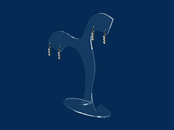 Підставки під сережки "130", акрил прозорий 3 мм