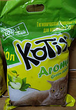 Kotix - Котикс силікагель наповнювач для котячого туалету Aroma green apple, 10 л