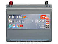 Аккумулятор Deta Senator 3 Carbon Boost Asia 75Ah JL+ 630A