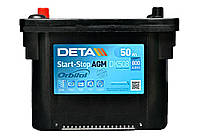 Аккумулятор Deta AGM Start-Stop 50Ah L+ 800A