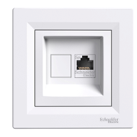 Розетка комп'ютерна. CAT.5E RJ45. ASFORA Schneider Electric Біла