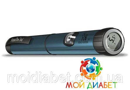Шприц-ручка НовоПЕН Ехо Плюс синя (NovoPen Echo Plus) зі зберіганням пам'яті та NFC