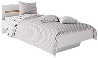 Кровать односпальная "Бьянко" (белый глянец) от Мир Мебели