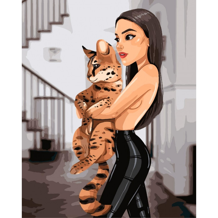 Живопис за номерами Моя улюблениця KHO4605 Ідейка 40 х 50 см (без коробки), фото 1