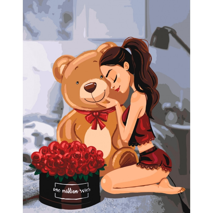 Малювання за номерами One million roses KHO4606 Ідейка 40 х 50 см (без коробки)