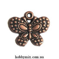 Метал. підвіска "метелик" мідь (2,5х2,1 см) 6 шт. в уп.