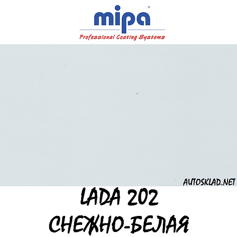 Авто фарба (автоемаль) акрилова Mipa (Мипа) 202 Сніжно-біла 1 л, фото 3