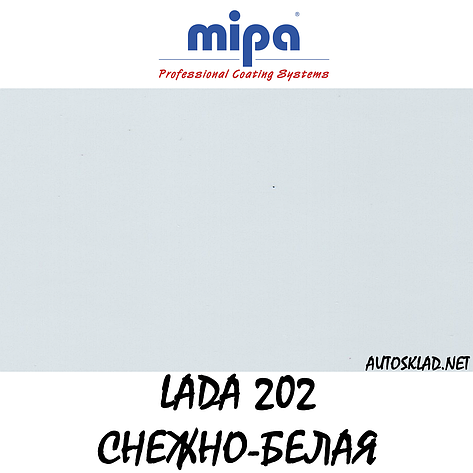 Авто фарба (автоемаль) акрилова Mipa (Мипа) 202 Сніжно-біла 1 л, фото 2