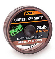 Поводочный материал Fox Edges Coretex Matt Gravelly Brown 20m 35,0 lb