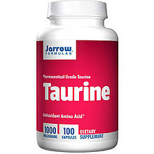 Таурин 1000 мг 100 капс допомога при цукровому діабеті для серця і судин Jarrow Formula USA
