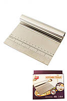 Шпатель кондитерський із розміткою метал 15 см опт