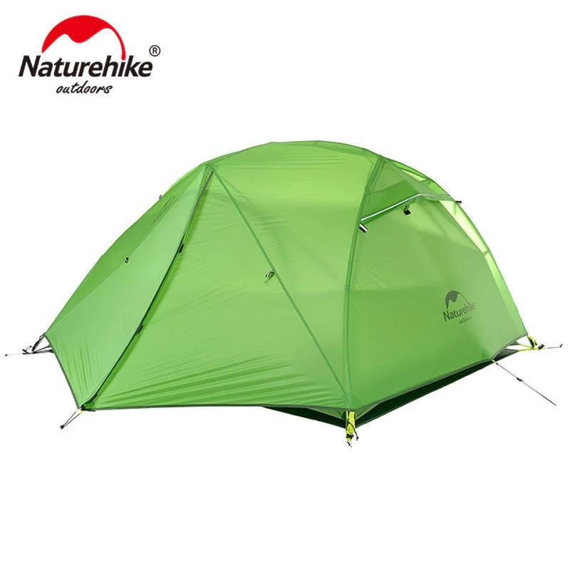 Намет двомісний туристичний з футпринтом Naturehike Star River 2 Silicone 20D Green