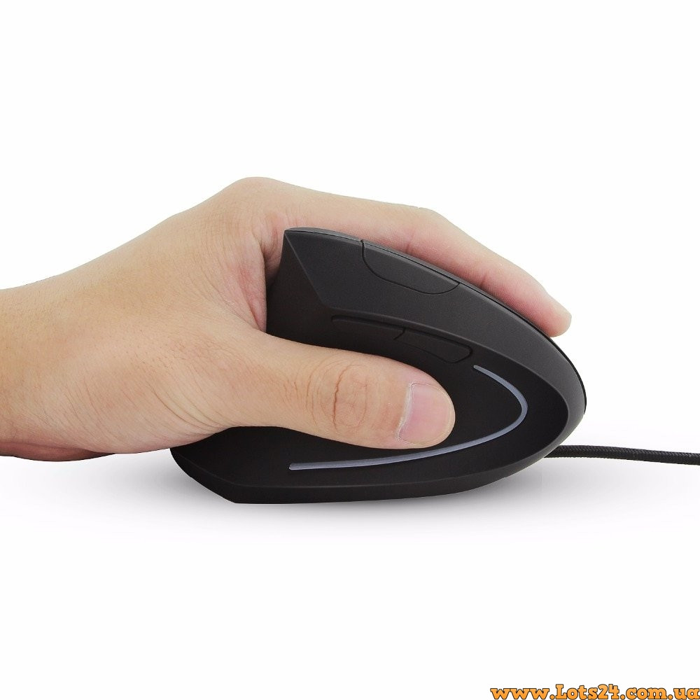 Вертикальна комп'ютерна миша для лівші CHUYI 1600 DPI USB ергономічна мишка для лівої руки мишка для шульги