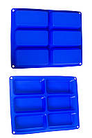 Силіконова форма для випічки та десертів хлібці на 6 комірок гурт