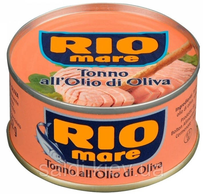 Тунець в оливковій олії RIO mare Tonno all'Olio di Oliva 80g