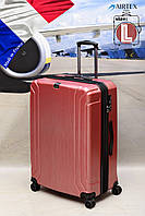 Французский легкий чемодан Большой из поликарбоната на 4-ех колесах "AIRTEX PARIS 7368 L ROSE