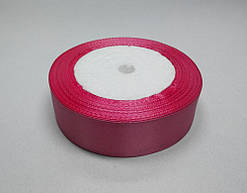 Стрічка атлас 2,5 см 23 метри яскраво-малинова