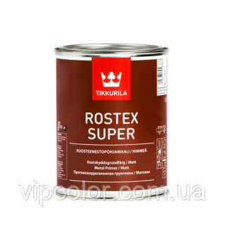 Tikkurila Rostex Super Грунтовка Антикоррозийная Светло-серый 3 Л ...