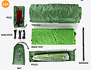 Намет двомісний туристичний з футпринтом Naturehike Star River 2 Silicone 20D Green, фото 7