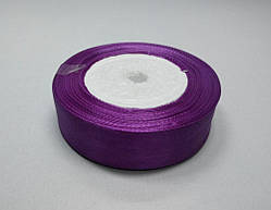 Стрічка атлас 2,5 см 23 метри фіолетово-бузкова