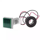 Цифровий вольтметр-амперметр AC 60-500 V 0-100A зелений дисплей, фото 6