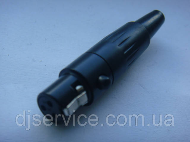 Разьем Black mini XLR 3pin для Pioneer HDJ2000, стіна AKG K701, K712, Q701, K240, K270s