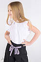 Блуза шкільна з оборками на рукавах Albero 5089-B Розміри 122 - 158, фото 4