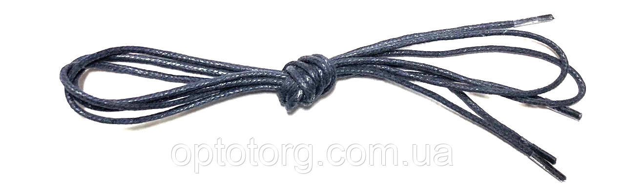 Шнурки Темно сині просочені круглі 100см 2мм Kiwi