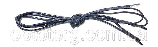 Шнурки Темно сині просочені круглі 100см 2мм Kiwi, фото 1