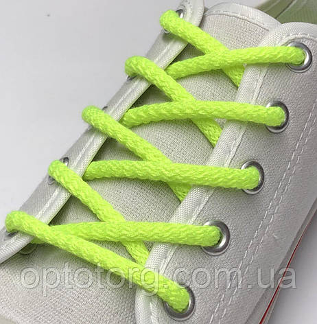 Шнурки Салатовий круглі 100см 5мм Kiwi, фото 2