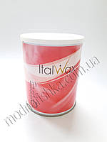 Воск теплый в банке Ital Wax Роза (плотный, с тальком), 800 мл