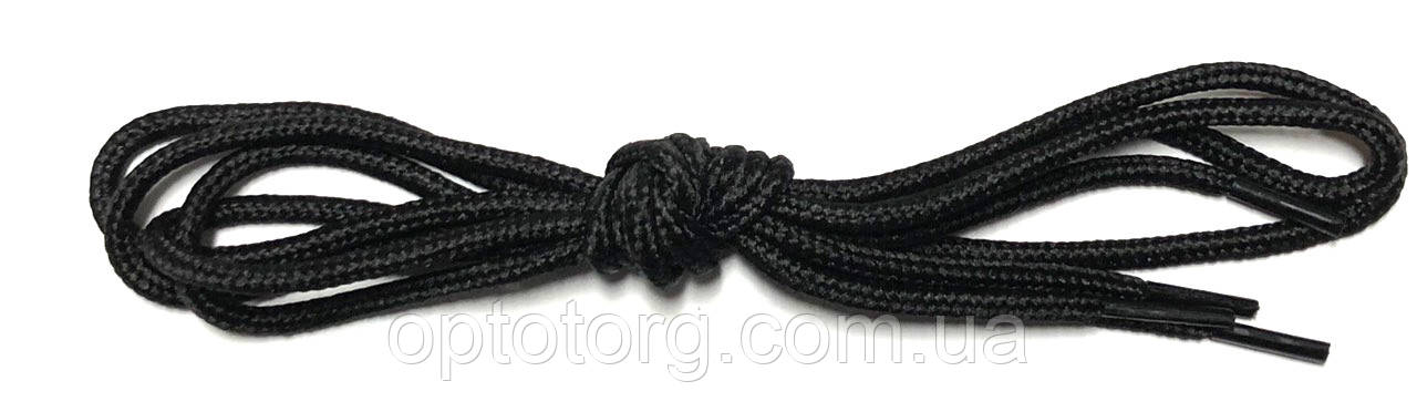 Шнурки Чорний круглі 100см 4мм Kiwi