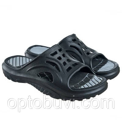 Шльопанці чоловічі чорні з сірим оптом Україна