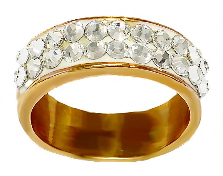 Каблучка Neoglory. Позолота. Камені: білий циркон. Є: 17р