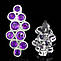 Сережки срібні 925 з натуральним пурпурним аметистом., фото 2