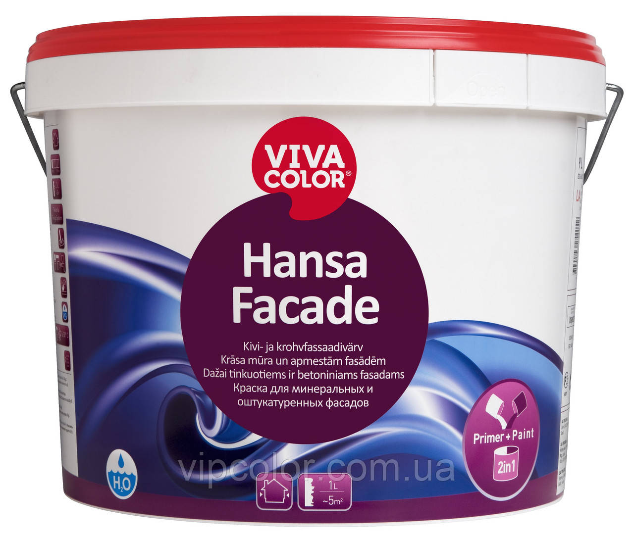 Vivaсolor Hansa Facade Водно-дисперсионная краска для минеральных фасадов LA 2,7л - фото 1 - id-p998080452