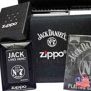 Запальничка Zippo 28014 JD LTR/CARD SET чорна 28014