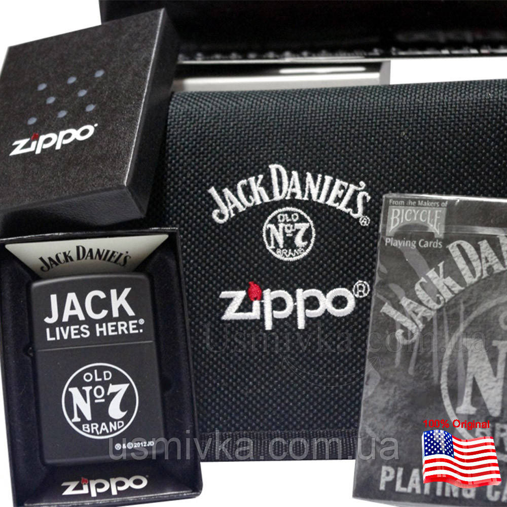 Запальничка Zippo 28014 JD LTR/CARD SET чорна 28014