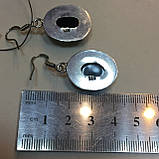 Чорний онікс сережки з оніксом. Красиві сережки з каменем чорний онікс в сріблі Індія, фото 4