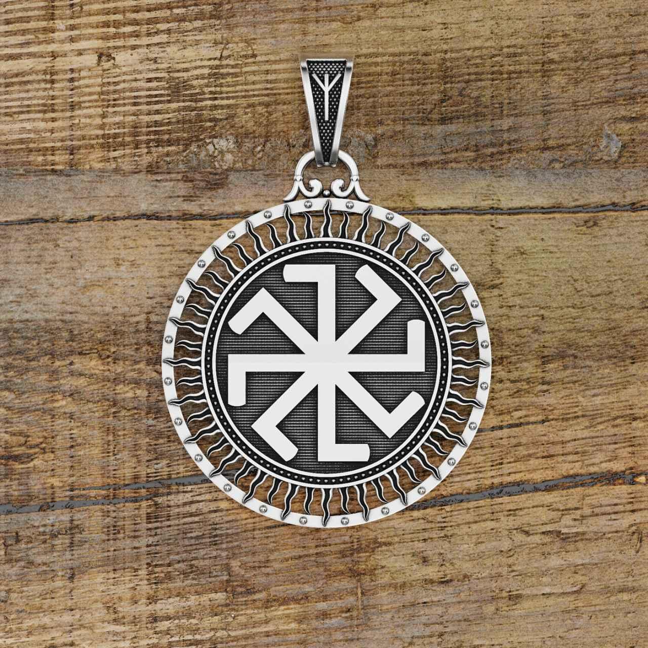 Срібний оберіг КоЛЯДНИК і Дерево життя., фото 1